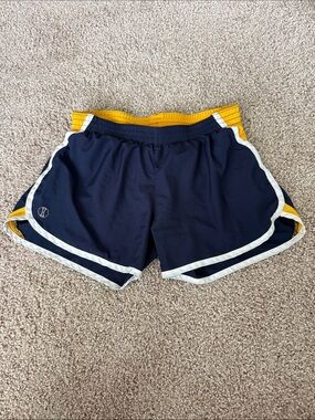 Holloway Navy Shorts with Yellow and White Trim